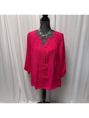 Apt 9 Blouse Womens Size Large Camisole and Tunic Pink Lace Flowy Feminine NEW